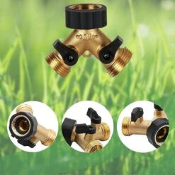 Y Stuk Kraan - Kraan Splitter - Waterverdeler - Buitenkraan - Waterverdeler 2 Weg – Messing - Afzonderlijk Af Te Sluiten -Tuinartikelen Winkel 1200x1200 1613