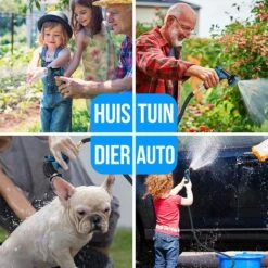 Strex Flexibele Tuinslang 15M Met Sproeikop - Uitrekbaar - Incl. Koppelingen, Ophanghaak & Opbergzak -Tuinartikelen Winkel 1200x1200 1640