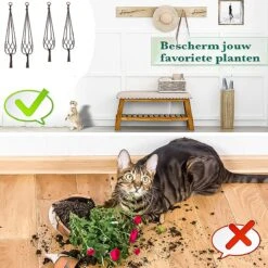 9 Stuks Zwart Macrame Plantenhangers - Boho Handgeweven Katoen Hangpot Voor Binnen/Buiten - Hangende Bloempot Met Kralen - Macramé Touw/Koord Hangplant Houder - Bohemian Wandhanger Decoratie - Plant Hanger - Verticale Tuin Bloempothouder Planthanger -Tuinartikelen Winkel 1200x1200 1884