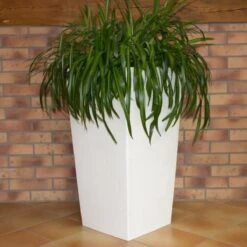 Prosperplast Kunststof Urbi Bloempot/plantenpot Met Binnenpot Wit 32 X 32 X 61 Cm - 21/49 Liter - Hoge Vierkante Bloempotten -Tuinartikelen Winkel 1200x1200 1929