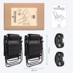 LifeGoods Opvouwbare Tuinstoelen - Verstelbaar Zonnescherm - 2 Stuks - 30°-90° Verstelbaar - Metaal - Zwart 21 LifeGoods Opvouwbare Tuinstoelen - Verstelbaar Zonnescherm - 2 Stuks - 30°-90° Verstelbaar - Metaal - Zwart -Tuinartikelen Winkel 1200x1200 194