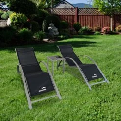 MaxxGarden Ligbed Set - 2 Stuks Zwart - Met Tafel - Sun Loungers - Loungebed -Tuinartikelen Winkel 1200x1200 205