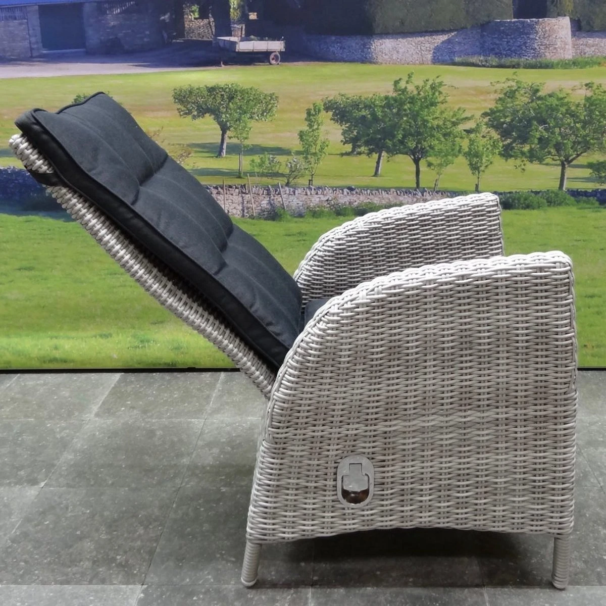 Menorca Dining Tuinstoel Verstelbaar Wit Grijs 3 Menorca Dining Tuinstoel Verstelbaar Wit Grijs - Image 3