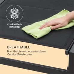 Blumfeldt Renazzo Lounge Ligstoel - Ligbed Voor De Tuin - Aluminium Tuinstoel - 6 Standen - Waterafstotend - Bekleding Van 70 % Pvc En 30 % Polyetheen - Zwart -Tuinartikelen Winkel 1200x1200 242