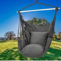 Hangmat Stoel - Hangstoel Voor Binnen Of Buiten - Incl. 2 Kussens - Zwart/Grijs Antraciet -Tuinartikelen Winkel 1200x1200 265