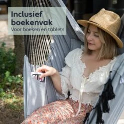 Vita5 XXL Hangstoel | Binnen&Buiten Hangnest | Incl. 2 Kussens En Boekenvak | Volwassenen&Kinderen | Hangmatstoel Tot 225kg | Grijs -Tuinartikelen Winkel 1200x1200 267