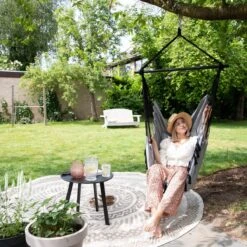Vita5 XXL Hangstoel | Binnen&Buiten Hangnest | Incl. 2 Kussens En Boekenvak | Volwassenen&Kinderen | Hangmatstoel Tot 225kg | Grijs -Tuinartikelen Winkel 1200x1200 270