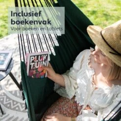 Vita5 XXL Hangstoel | Binnen&Buiten Hangnest | Incl. 2 Kussens En Boekenvak | Volwassenen&Kinderen | Hangmatstoel Tot 225kg | Donkergroen -Tuinartikelen Winkel 1200x1200 273
