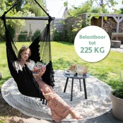 Vita5 XXL Hangstoel - Binnen&Buiten Hangnest - Incl. 2 Kussens En Boekenvak - Volwassenen&Kinderen - Hangmatstoel Tot 225kg - Zwart 15 Vita5 XXL Hangstoel - Binnen&Buiten Hangnest - Incl. 2 Kussens En Boekenvak - Volwassenen&Kinderen - Hangmatstoel Tot 225kg - Zwart -Tuinartikelen Winkel 1200x1200 296