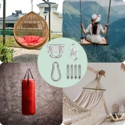 XYZ Goods - Luxe Plafondhaak - Hangmat Bevestigingsset - Schommelhaak - Ophangsysteem - Ophanghaak - Plafondbeugel - Bokszak - Schommelstoel - Hangstoel - RVS -Tuinartikelen Winkel 1200x1200 313