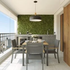 NATERIAL - Tuintafel Vierkant ORIS - 4 Personen - Houten Tafel 90x90 Cm - Aluminium - Met Houten Blad - Eucalyptus -Tuinartikelen Winkel 1200x1200 347