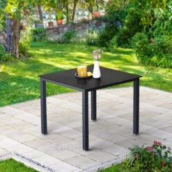 Casaria – Tuintafel – Aluminium – 90x90x75cm –Antraciet -Tuinartikelen Winkel 1200x1200 359