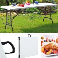 MaxxGarden Klaptafel - Inklapbare Tafel - Opvouwbare Tuintafel - Weerbestendig - Inclusief Handvat - 180x70x74 -Tuinartikelen Winkel 1200x1200 378