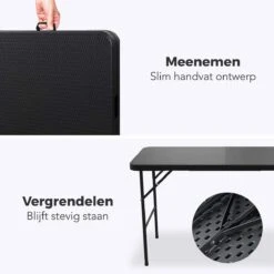 LifeGoods Klaptafel - Inklapbaar - 120 Cm - 4 Personen - Zwart -Tuinartikelen Winkel 1200x1200 382