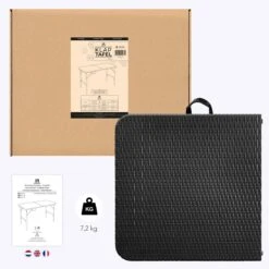 LifeGoods Klaptafel - Inklapbaar - 120 Cm - 4 Personen - Zwart -Tuinartikelen Winkel 1200x1200 387