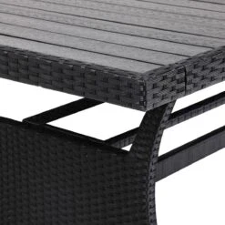 Casaria Polyrattan Tuintafel - WPC Tafelblad 190x90x74 Cm – Zwart -Tuinartikelen Winkel 1200x1200 390