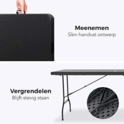 LifeGoods Klaptafel - Inklapbaar - 180 Cm - 6 Tot 8 Personen - Zwart 14 LifeGoods Klaptafel - Inklapbaar - 180 Cm - 6 Tot 8 Personen - Zwart -Tuinartikelen Winkel 1200x1200 396
