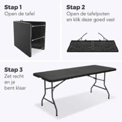 LifeGoods Klaptafel - Inklapbaar - 180 Cm - 6 Tot 8 Personen - Zwart 15 LifeGoods Klaptafel - Inklapbaar - 180 Cm - 6 Tot 8 Personen - Zwart -Tuinartikelen Winkel 1200x1200 397