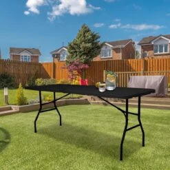 LifeGoods Klaptafel - Inklapbaar - 70x180cm - Verstelbare Vouwtafel - Weerbestendig - Zwart -Tuinartikelen Winkel 1200x1200 410