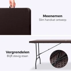 LifeGoods Klaptafel - Inklapbaar - 180 Cm - 6 Tot 8 Personen - Bruin 14 LifeGoods Klaptafel - Inklapbaar - 180 Cm - 6 Tot 8 Personen - Bruin -Tuinartikelen Winkel 1200x1200 418