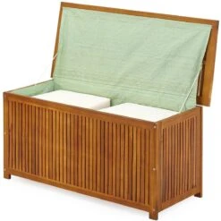 Casaria Opbergbox Acacia Hout – Weerbestendig 115cm - Bruin -Tuinartikelen Winkel 1200x1200 467