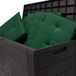 Merkloos Woody Tuin Opbergbox - 324 Liter 45x120x60 Cm - Tuinkussenbox - Antraciet/bruin -Tuinartikelen Winkel 1200x1200 490