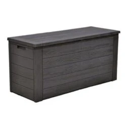 Merkloos Woody Tuin Opbergbox - 324 Liter 45x120x60 Cm - Tuinkussenbox - Antraciet/bruin -Tuinartikelen Winkel 1200x1200 492