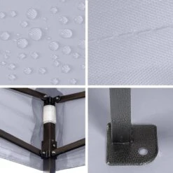 LifeGoods Partytent - 3x3 M - Easy Up - Opvouwbaar - Waterdicht - Draagtas Met Wieltjes - Donkergrijs -Tuinartikelen Winkel 1200x1200 519