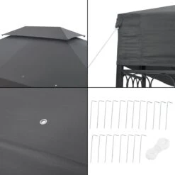 Paviljoen Lanciano Partytent 4x3x2,65 Cm Donkergrijs 11 Paviljoen Lanciano Partytent 4x3x2,65 Cm Donkergrijs -Tuinartikelen Winkel 1200x1200 537