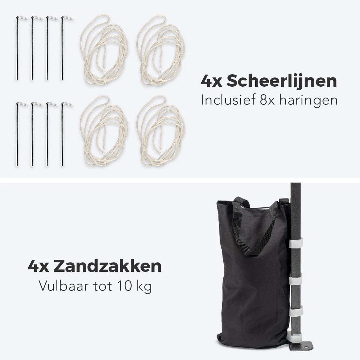 LifeGoods Partytent - 3x3 M - Easy Up - Opvouwbaar - Waterdicht - Draagtas Met Wieltjes - Beige 3 LifeGoods Partytent - 3x3 M - Easy Up - Opvouwbaar - Waterdicht - Draagtas Met Wieltjes - Beige - Image 3