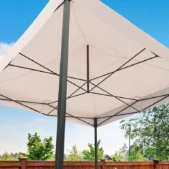 LifeGoods Partytent - 3x3 M - Easy Up - Opvouwbaar - Waterdicht - Draagtas Met Wieltjes - Beige 15 LifeGoods Partytent - 3x3 M - Easy Up - Opvouwbaar - Waterdicht - Draagtas Met Wieltjes - Beige -Tuinartikelen Winkel 1200x1200 558