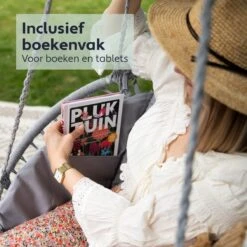 Vita5 Macramé Hangstoel - Voor Binnen En Buiten - Zonder Standaard - Incl. Kussen, Boekenvak En Beschermhoes - Tot 150kg - Grijs 14 Vita5 Macramé Hangstoel - Voor Binnen En Buiten - Zonder Standaard - Incl. Kussen, Boekenvak En Beschermhoes - Tot 150kg - Grijs -Tuinartikelen Winkel 1200x1200 56