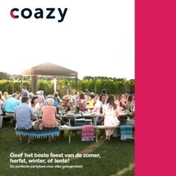 Coazy Waterdichte Partytent 3x3 Meter Opvouwbaar - Paviljoen - Easy Up - Pop-up Tent Met Haringen, Touw En Anti Slip Poten - Waterdicht - Partytenten Weerbestendig -Tuinartikelen Winkel 1200x1200 565