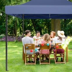 LifeGoods Partytent - 3x4.5 M - Zijwanden - Easy Up - Opvouwbaar - Waterdicht - Draagtas Met Wieltjes - Donkerblauw -Tuinartikelen Winkel 1200x1200 575