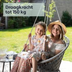 Vita5 Macramé Hangstoel - Voor Binnen En Buiten - Zonder Standaard - Incl. Kussen, Boekenvak En Beschermhoes - Tot 150kg - Grijs 16 Vita5 Macramé Hangstoel - Voor Binnen En Buiten - Zonder Standaard - Incl. Kussen, Boekenvak En Beschermhoes - Tot 150kg - Grijs -Tuinartikelen Winkel 1200x1200 58