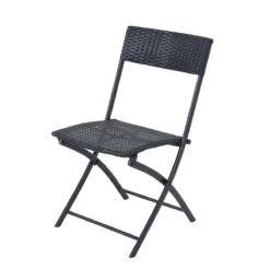 Merkloos 3-delige Bistroset Poly Rattan - Inklapbaar - Balkon Tuinmeubelset - Zwart -Tuinartikelen Winkel 1200x1200 587