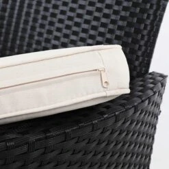 Casaria Tuinbank Polyrattan – 2 Zitter Incl. Tafel & Kussens – Zwart -Tuinartikelen Winkel 1200x1200 592