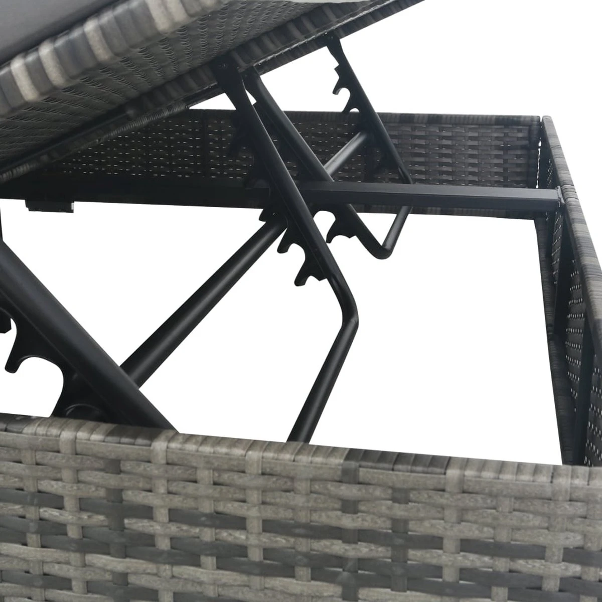 Prolenta Premium - Loungebed Met Parasol Poly Rattan Grijs 6 Prolenta Premium - Loungebed Met Parasol Poly Rattan Grijs - Image 6