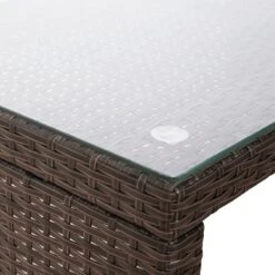 Teamson Home 3-Delig Hoek Loungeset - Tuinmeubelen - Tuinbank - Omvat Tafel En Kussens - Rotan - Bruin/Wit -Tuinartikelen Winkel 1200x1200 646