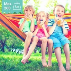 Dubbele Hangmat Rood Met Spreidstok - 1 Of 2 Persoons - Lig Oppervlak 190x150cm - Lengte 260cm -Tuinartikelen Winkel 1200x1200 739