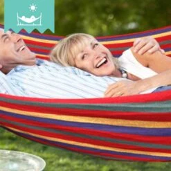 Dubbele Hangmat Rood Met Spreidstok - 1 Of 2 Persoons - Lig Oppervlak 190x150cm - Lengte 260cm -Tuinartikelen Winkel 1200x1200 741