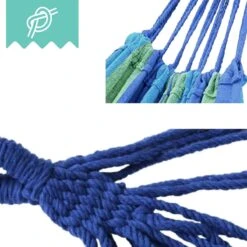 Dubbele Hangmat Blauw - 1 Of 2 Persoons - Lig Oppervlak 190x150cm - Lengte 260cm -Tuinartikelen Winkel 1200x1200 790