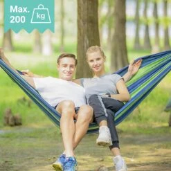 Dubbele Hangmat Blauw - 1 Of 2 Persoons - Lig Oppervlak 190x150cm - Lengte 260cm -Tuinartikelen Winkel 1200x1200 791