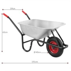 Gardebruk Kruiwagen 100L - Luchtband - 250kg Draagkracht Zilver -Tuinartikelen Winkel 1200x1200 853