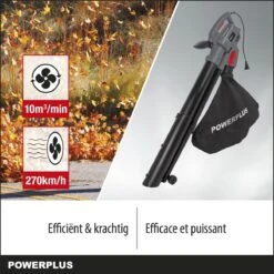 Powerplus POWEG9013 Elektrische Bladblazer - Bladzuiger En -versnipperaar - 3300W - Blazen - Zuigen - Versnipperen - Incl. 40L Opvangzak -Tuinartikelen Winkel 1200x1200 884