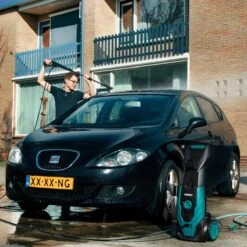 VONROC Hogedrukreiniger V18-2 1800W – 140 Bar – 420 L/h – Incl. 8m Slang, Geïntegreerde Reinigingsmiddelen Tank, Terrasreiniger, Spuitstukken En Accessoires -Tuinartikelen Winkel 1200x1200 907