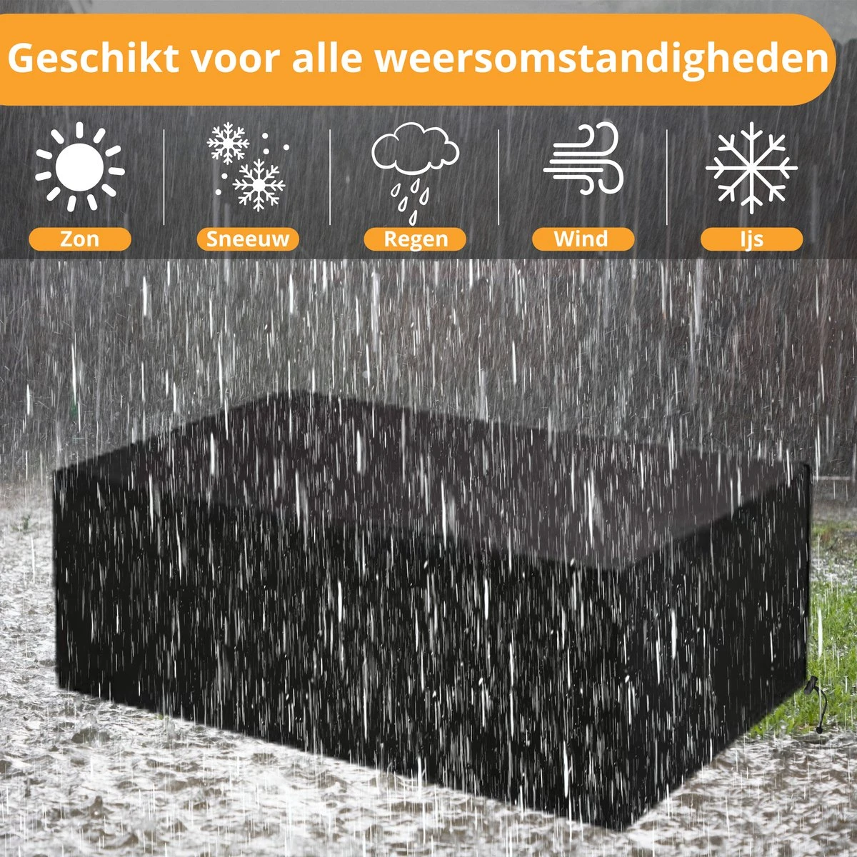 Beschermhoes Tuinmeubelen - Tuintafel - Loungeset - Tuinset - 213x132x74 Cm 3 Beschermhoes Tuinmeubelen - Tuintafel - Loungeset - Tuinset - 213x132x74 Cm - Image 3