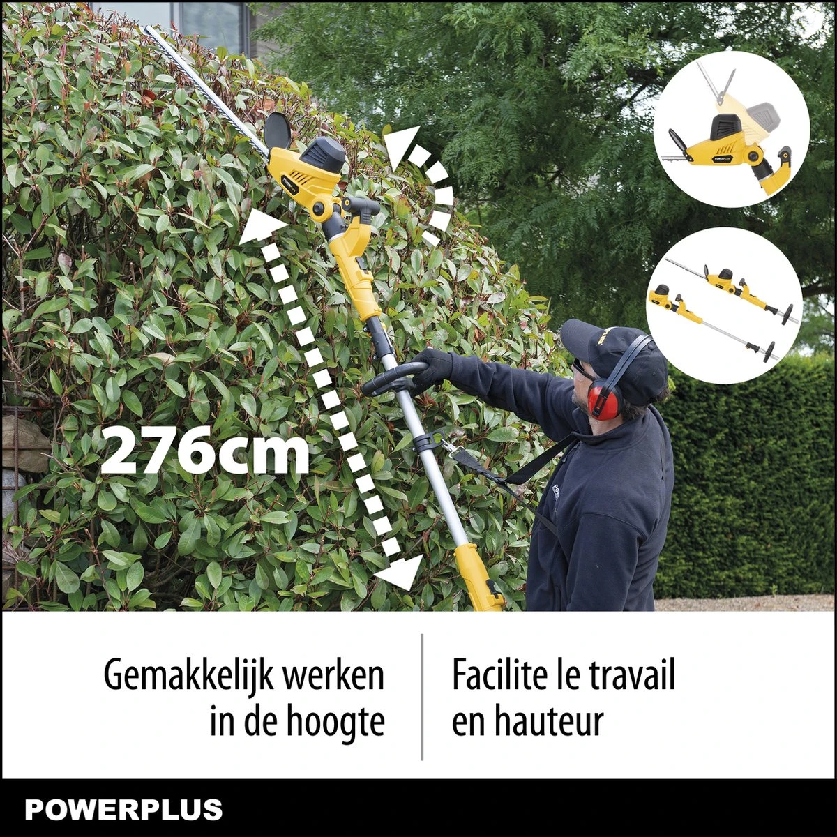 Powerplus POWXG2043 Elektrische Heggenschaar - 750W - Snoeien En Knippen - Zwaardlengte 570mm - Mesafstand 24mm - Telescopisch - Draaibaar Handvat - Haagschaar Voor Tuinonderhoud 2 Powerplus POWXG2043 Elektrische Heggenschaar - 750W - Snoeien En Knippen - Zwaardlengte 570mm - Mesafstand 24mm - Telescopisch - Draaibaar Handvat - Haagschaar Voor Tuinonderhoud - Image 2