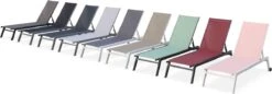 ELSA - Set Van 2 Ligstoelen Van Aluminium En Textileen, Ligbed Multipositioneel Met Wieltjes, Kleur Antraciet/donkergrijs -Tuinartikelen Winkel 1200x418 2
