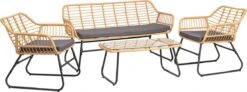Milton & Oldbrook Tuinset 4-delig Kilsund Naturel -Tuinartikelen Winkel 1200x449